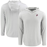 Philadelphia Phillies Cutter & Buck Coastline Epic Comfort Recycled Eco Hoodie Long Sleeve T-Shirt - Gray