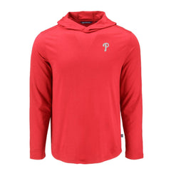 Philadelphia Phillies Cutter & Buck Coastline Epic Comfort Recycled Eco Hoodie Long Sleeve T-Shirt - Red