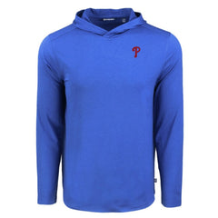 Philadelphia Phillies Cutter & Buck Coastline Epic Comfort Recycled Eco Hoodie Long Sleeve T-Shirt - Royal