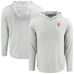 San Francisco Giants Cutter & Buck Coastline Epic Comfort Recycled Eco Hoodie Long Sleeve T-Shirt - Gray