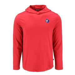 Texas Rangers Cutter & Buck Coastline Epic Comfort Recycled Eco Hoodie Long Sleeve T-Shirt - Red