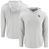Tampa Bay Rays Cutter & Buck Coastline Epic Comfort Recycled Eco Hoodie Long Sleeve T-Shirt - Gray