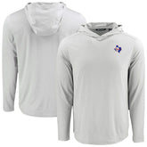 Texas Rangers Cutter & Buck Coastline Epic Comfort Recycled Eco Hoodie Long Sleeve T-Shirt - Gray