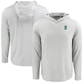 Seattle Mariners Cutter & Buck Coastline Epic Comfort Recycled Eco Hoodie Long Sleeve T-Shirt - Gray