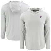 Washington Nationals Cutter & Buck Coastline Epic Comfort Recycled Eco Hoodie Long Sleeve T-Shirt - Gray