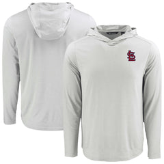 St. Louis Cardinals Cutter & Buck Coastline Epic Comfort Recycled Eco Hoodie Long Sleeve T-Shirt - Gray