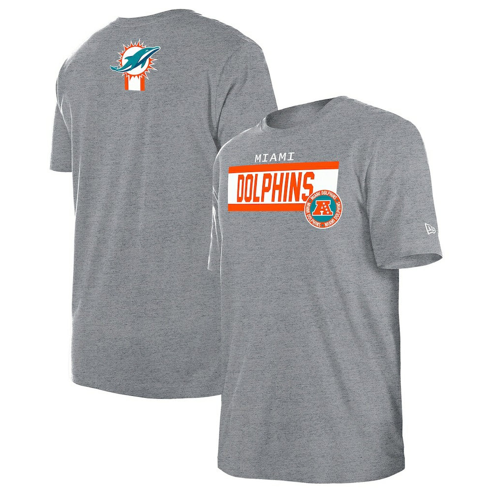 Miami Dolphins New Era 3rd Down High Density Print T-Shirt - Gray outlet