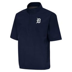 Detroit Tigers Antigua Brisk Quarter-Zip Wind Shirt - Navy