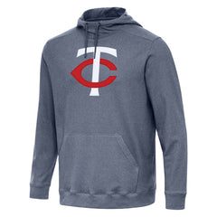 Minnesota Twins Antigua Cloud Pullover Hoodie - Heather Navy