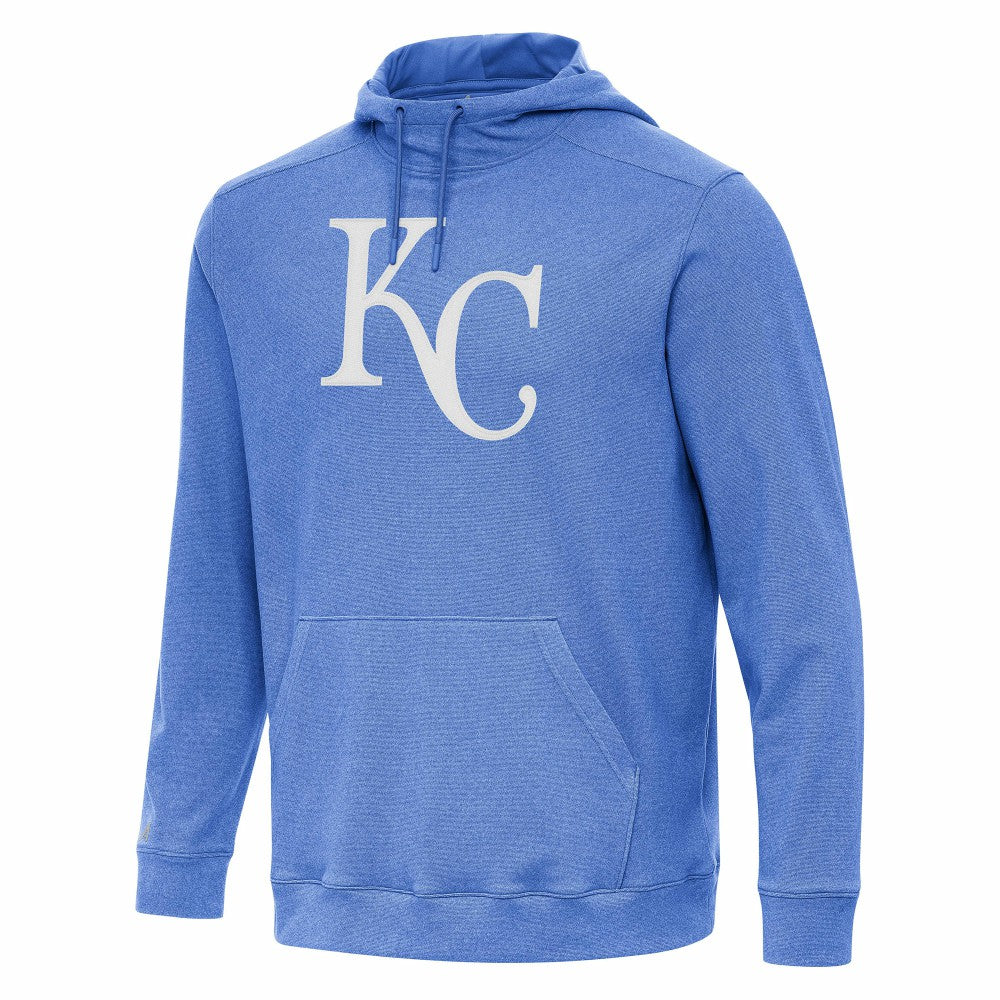 Kansas City Royals Antigua Cloud Pullover Hoodie - Heather Royal