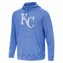 Kansas City Royals Antigua Cloud Pullover Hoodie - Heather Royal
