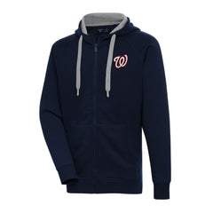 Washington Nationals Antigua Big & Tall Victory Full-Zip Hoodie Jacket - Navy