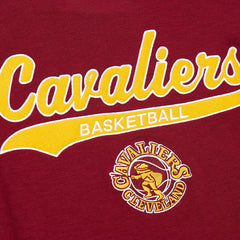Cleveland Cavaliers Hardwood Classics Felt Applique Slub T-Shirt sale - Wine | Mitchell & Ness online