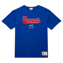 Denver Nuggets Hardwood Classics Felt Applique Slub T-Shirt sale - Royal | Mitchell & Ness outlet