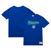 Minnesota Timberwolves Hardwood Classics Felt Applique Slub T-Shirt - Blue | Mitchell & Ness cheap