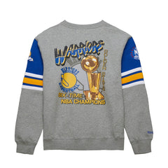 Golden State Warriors Hardwood Classics All Over 4.0 Pullover Sweatshirt sale - Heather Gray | Mitchell & Ness sale