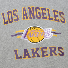 Los Angeles Lakers Hardwood Classics All Over 4.0 Pullover Sweatshirt - Heather Gray | Mitchell & Ness for sale