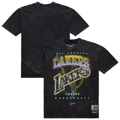 Los Angeles Lakers Unisex Hardwood Classics Vintage Voltage Premium Heavyweight T-Shirt - Black | Mitchell & Ness sale