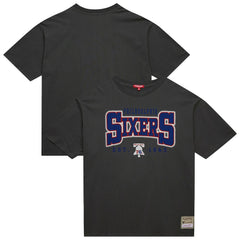 Philadelphia 76ers Women's Hardwood Classics Oversized Boyfriend T-Shirt - Charcoal | Mitchell & Ness outlet