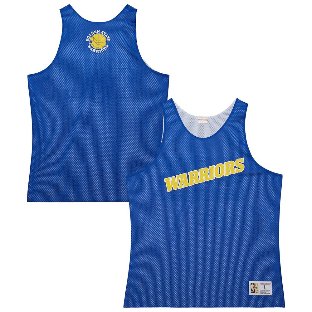 Golden State Warriors Hardwood Classics Reversible Mesh Practice Jersey sale - Royal/White | Mitchell & Ness cheap
