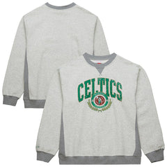 Boston Celtics Vintage Logo Pullover Sweatshirt - Heather Gray | Mitchell & Ness online