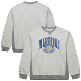 Golden State Warriors Vintage Logo Pullover Sweatshirt sale - Heather Gray | Mitchell & Ness for sale