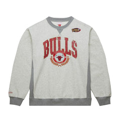 Chicago Bulls Vintage Logo Pullover Sweatshirt - Heather Gray | Mitchell & Ness on sale