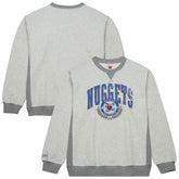 Denver Nuggets Vintage Logo Pullover Sweatshirt sale - Heather Gray | Mitchell & Ness cheap