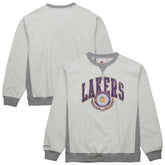 Los Angeles Lakers Vintage Logo Pullover Sweatshirt - Heather Gray | Mitchell & Ness outlet