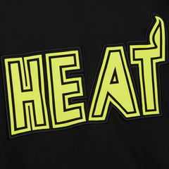 Miami Heat Hardwood Classics Neon Nights Premium T-Shirt - Black | Mitchell & Ness for sale