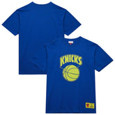 New York Knicks Hardwood Classics Neon Nights Premium T-Shirt - Blue | Mitchell & Ness shop