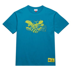 Charlotte Hornets Hardwood Classics Neon Nights Premium T-Shirt - Teal | Mitchell & Ness online