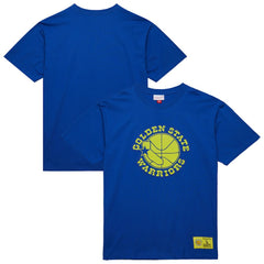Golden State Warriors Hardwood Classics Neon Nights Premium T-Shirt sale - Royal | Mitchell & Ness discount