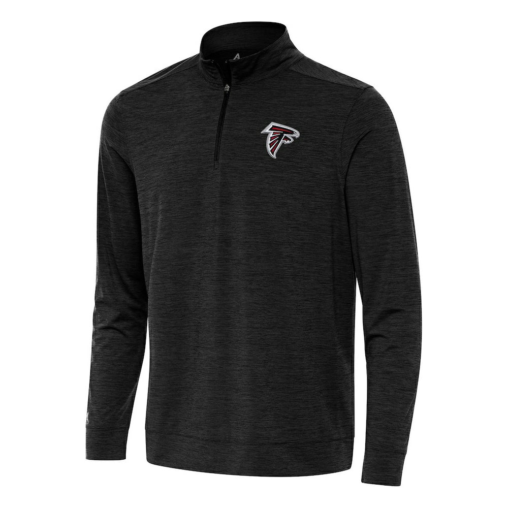 Atlanta Falcons Antigua Bright Quarter-Zip Top - Heather Black cheap