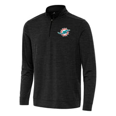 Miami Dolphins Antigua Bright Quarter-Zip Top - Heather Black for sale