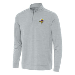 Minnesota Vikings Antigua Bright Quarter-Zip Top - Heather Gray for sale