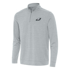Philadelphia Eagles Antigua Bright Quarter-Zip Top - Heather Gray discount
