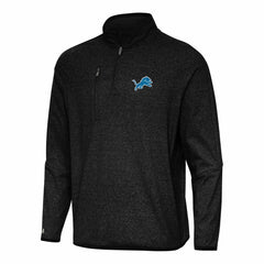 Detroit Lions Antigua Certain Tri-Blend Quarter-Zip Top - Heather Black online