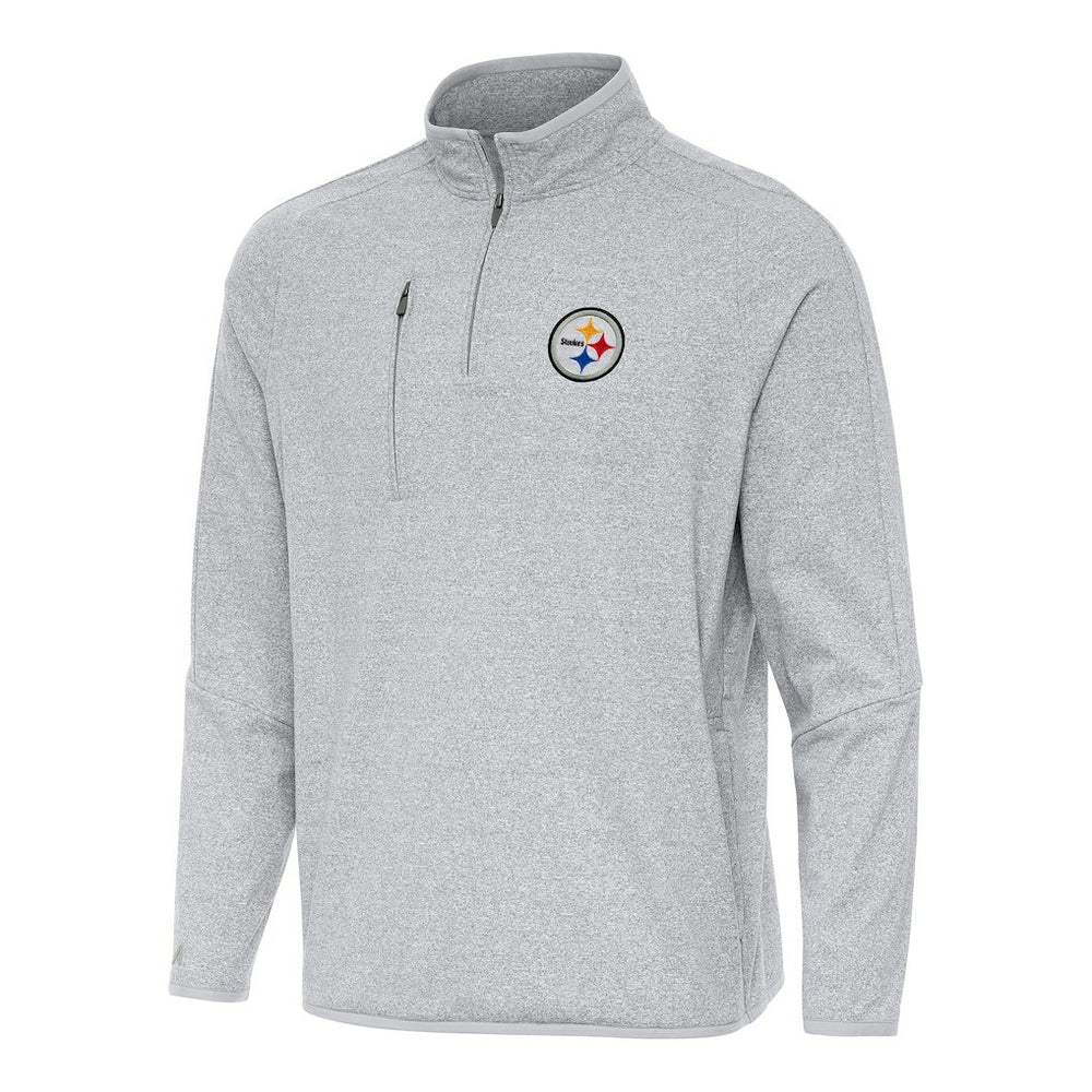 Pittsburgh Steelers Antigua Certain Tri-Blend Quarter-Zip Top - Heather Gray outlet
