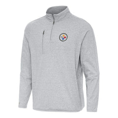 Pittsburgh Steelers Antigua Certain Tri-Blend Quarter-Zip Top - Heather Gray outlet