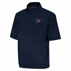 Houston Texans Antigua Brisk Short Sleeve Quarter-Zip Windshirt - Navy outlet
