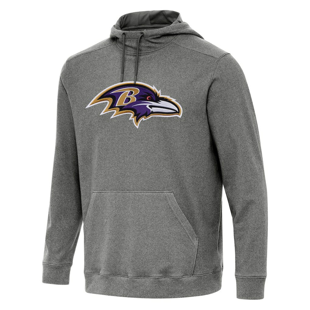 Baltimore Ravens Antigua Cloud Pullover Hoodie - Heather Black cheap