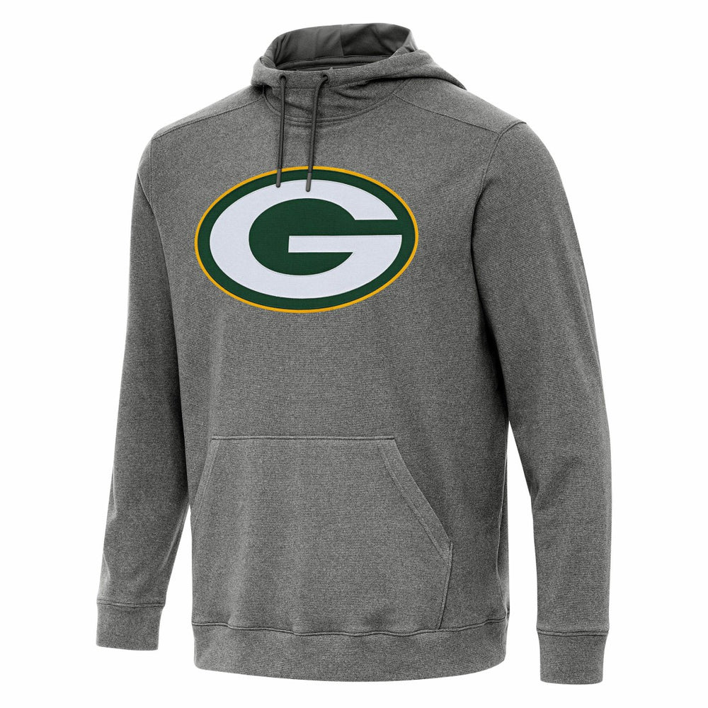 Green Bay Packers Antigua Cloud Pullover Hoodie - Heather Black online