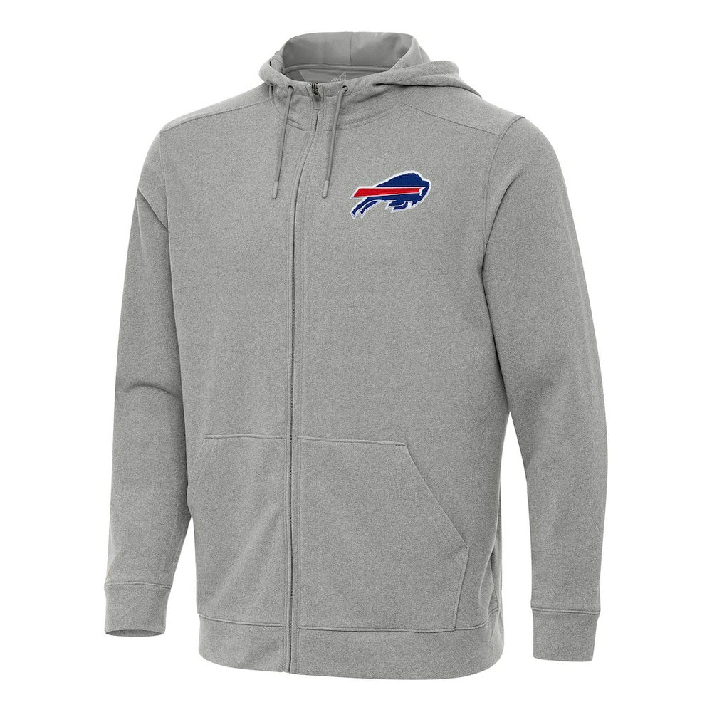 Buffalo Bills Antigua Effortless Full-Zip Hoodie - Heather Gray discount