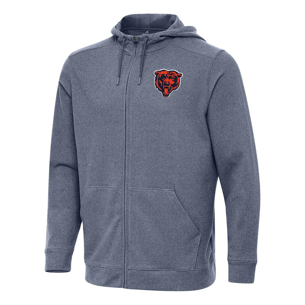 Chicago Bears Antigua Effortless Full-Zip Hoodie - Heather Navy online
