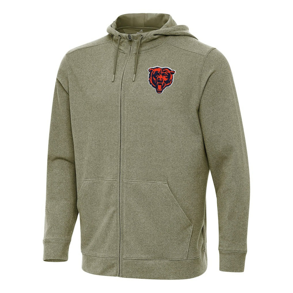 Chicago Bears Antigua Effortless Full-Zip Hoodie - Olive discount
