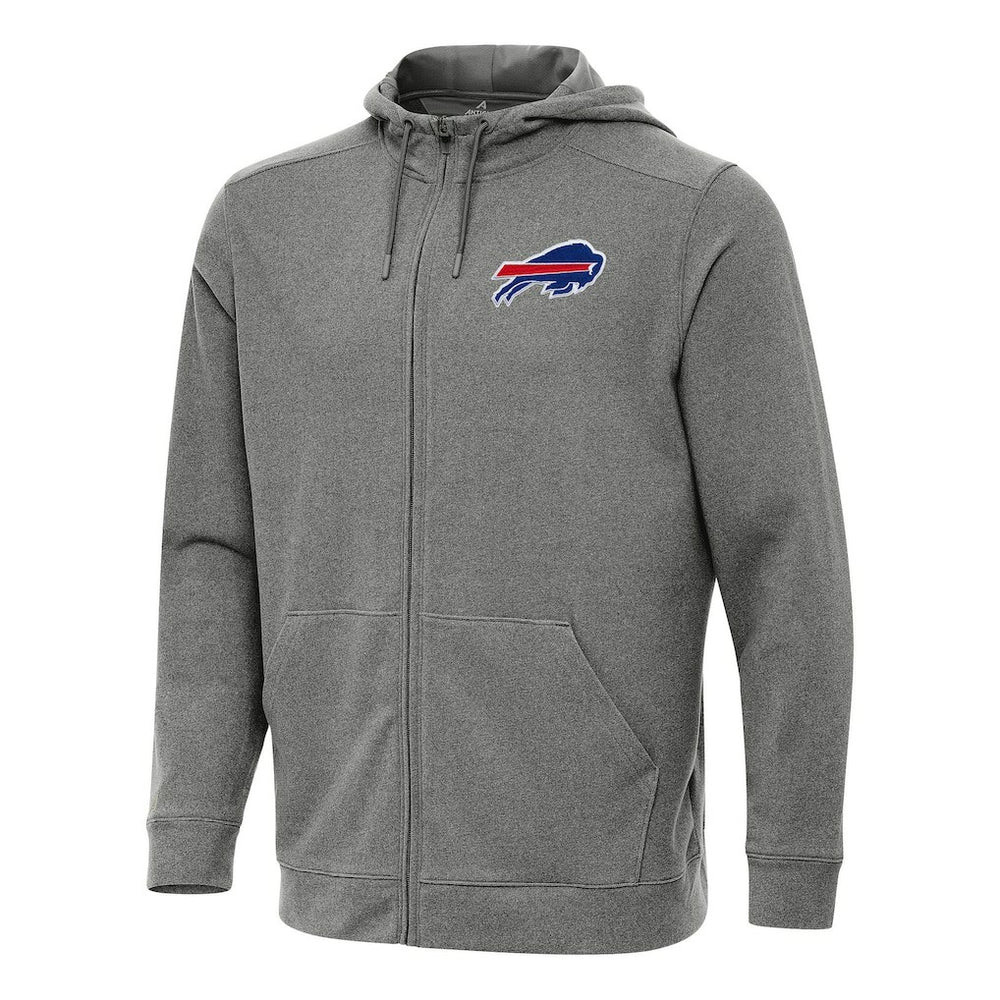 Buffalo Bills Antigua Effortless Full-Zip Hoodie - Heather Black for sale