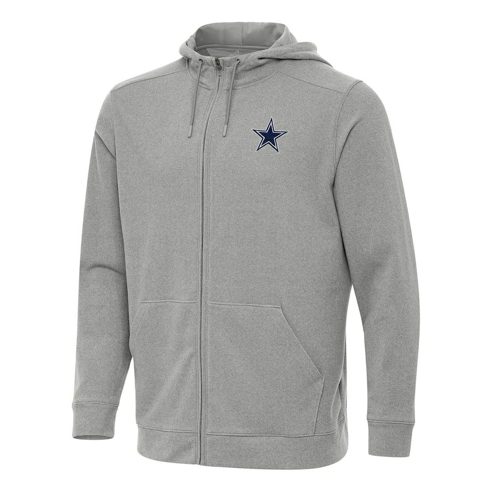 Dallas Cowboys Antigua Effortless Full-Zip Hoodie - Heather Gray discount