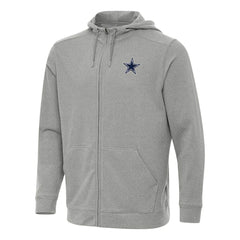 Dallas Cowboys Antigua Effortless Full-Zip Hoodie - Heather Gray discount