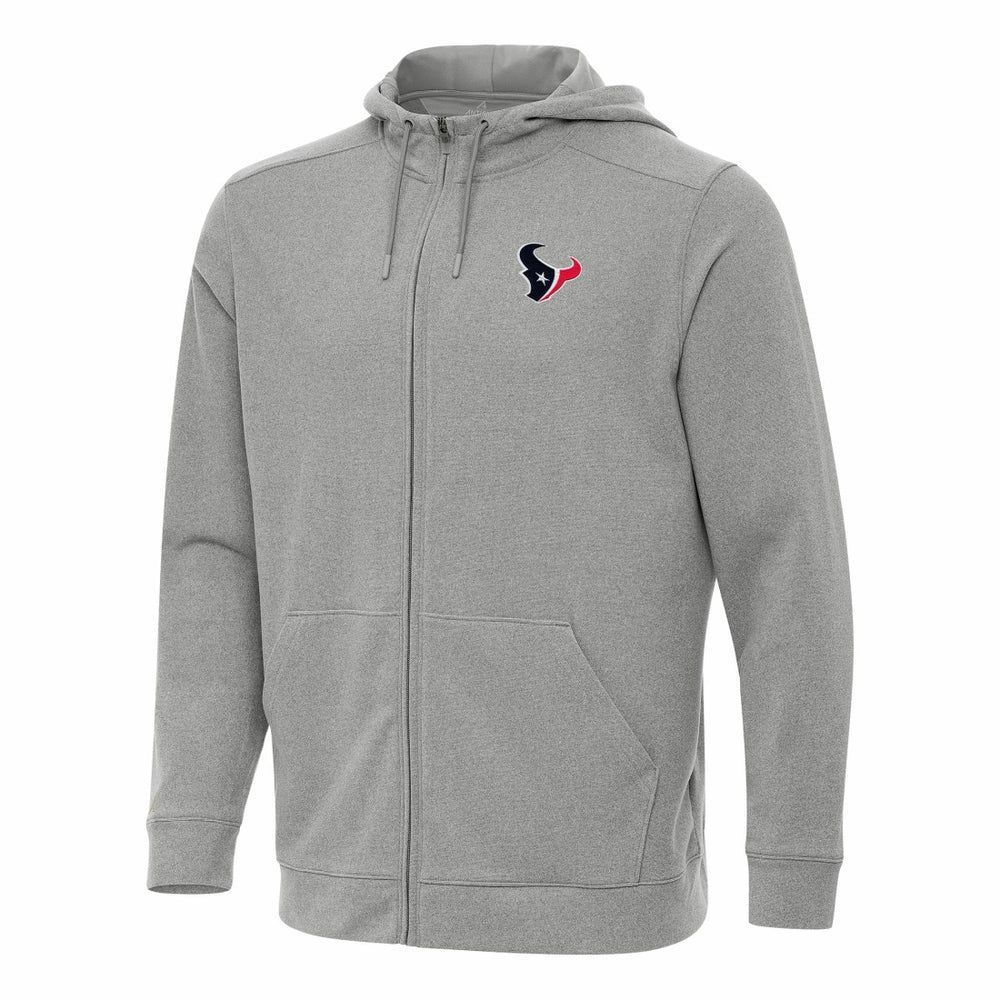 Houston Texans Antigua Effortless Full-Zip Hoodie - Heather Gray discount